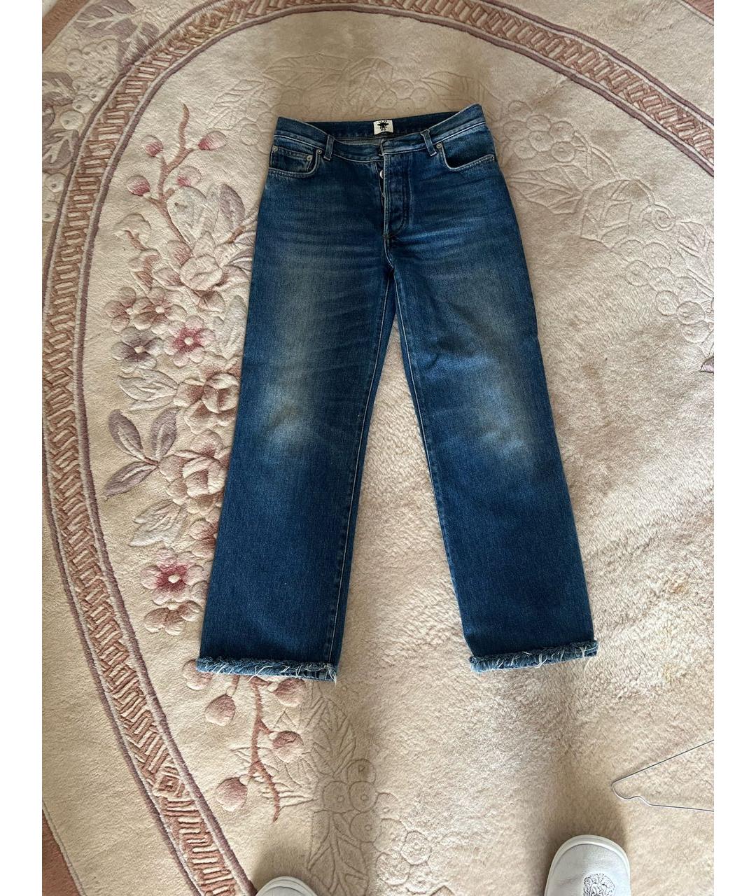 CHRISTIAN DIOR Синие хлопковые джинсы клеш, фото 7