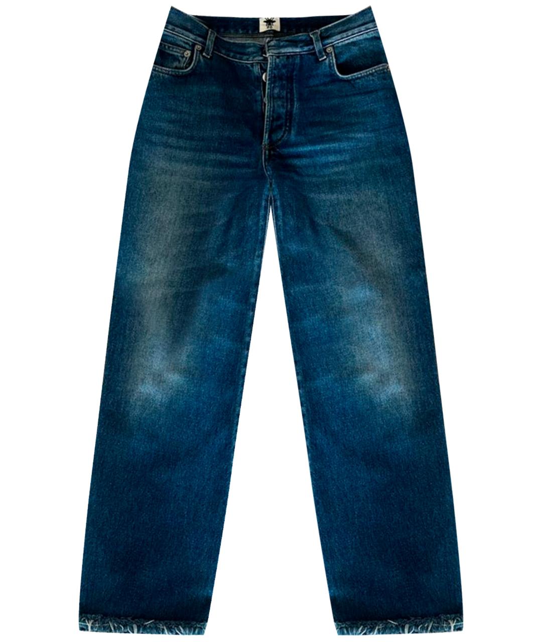 CHRISTIAN DIOR Синие хлопковые джинсы клеш, фото 1