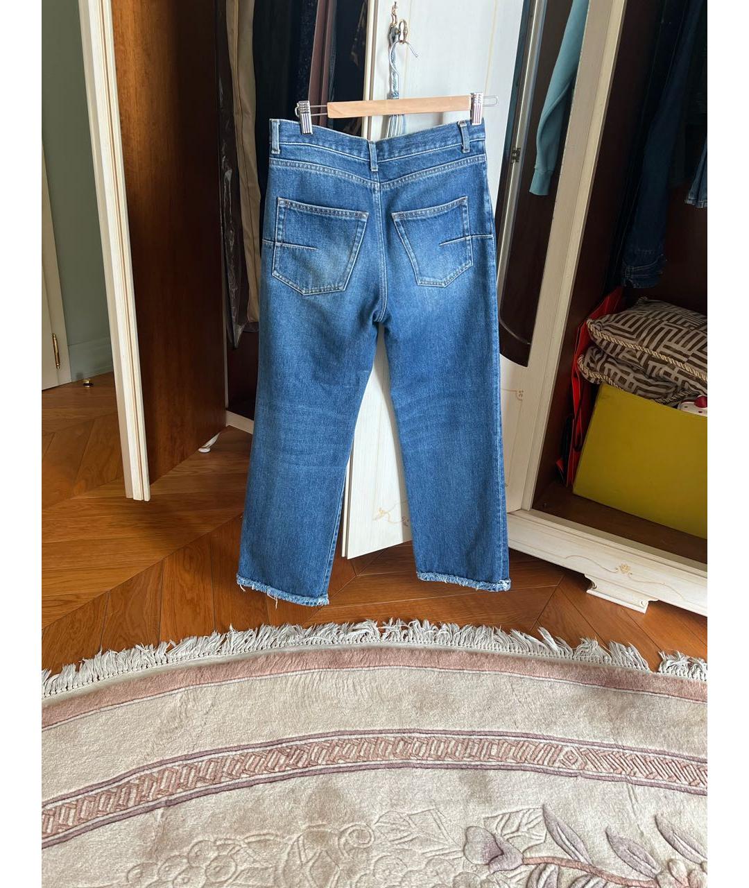CHRISTIAN DIOR Синие хлопковые джинсы клеш, фото 5
