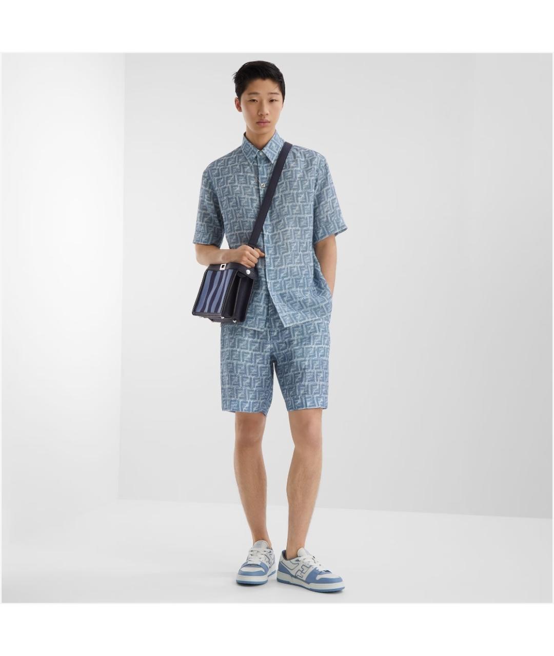 FENDI Белые кожаные низкие кроссовки / кеды, фото 5