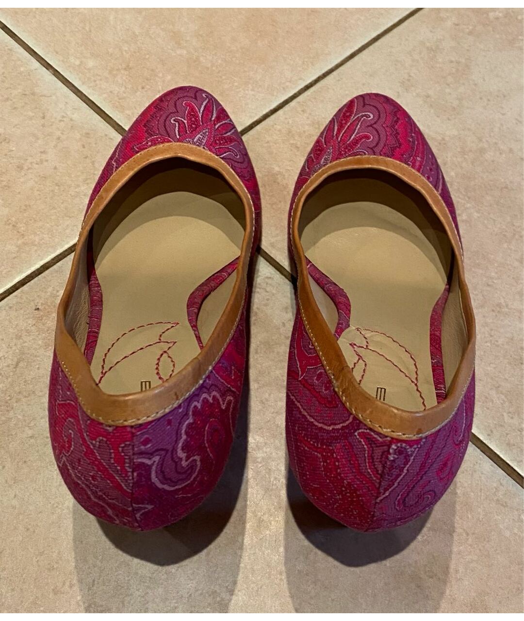 ETRO Розовые текстильные туфли, фото 3