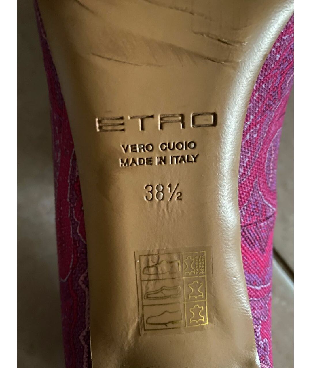 ETRO Розовые текстильные туфли, фото 5