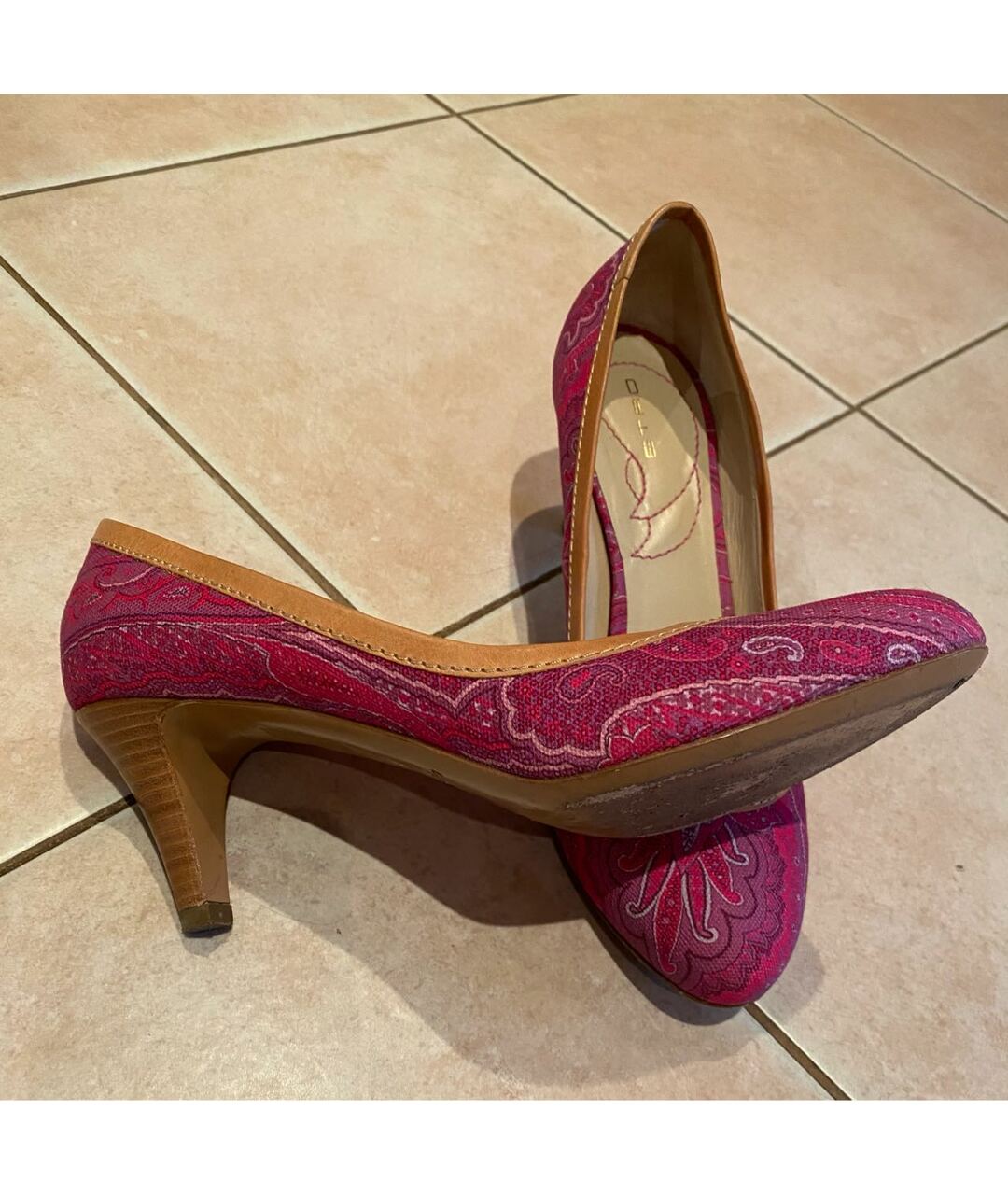 ETRO Розовые текстильные туфли, фото 7