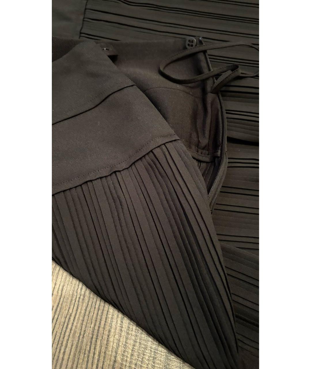 ARMANI COLLEZIONI Черные полиэстеровые брюки широкие, фото 4