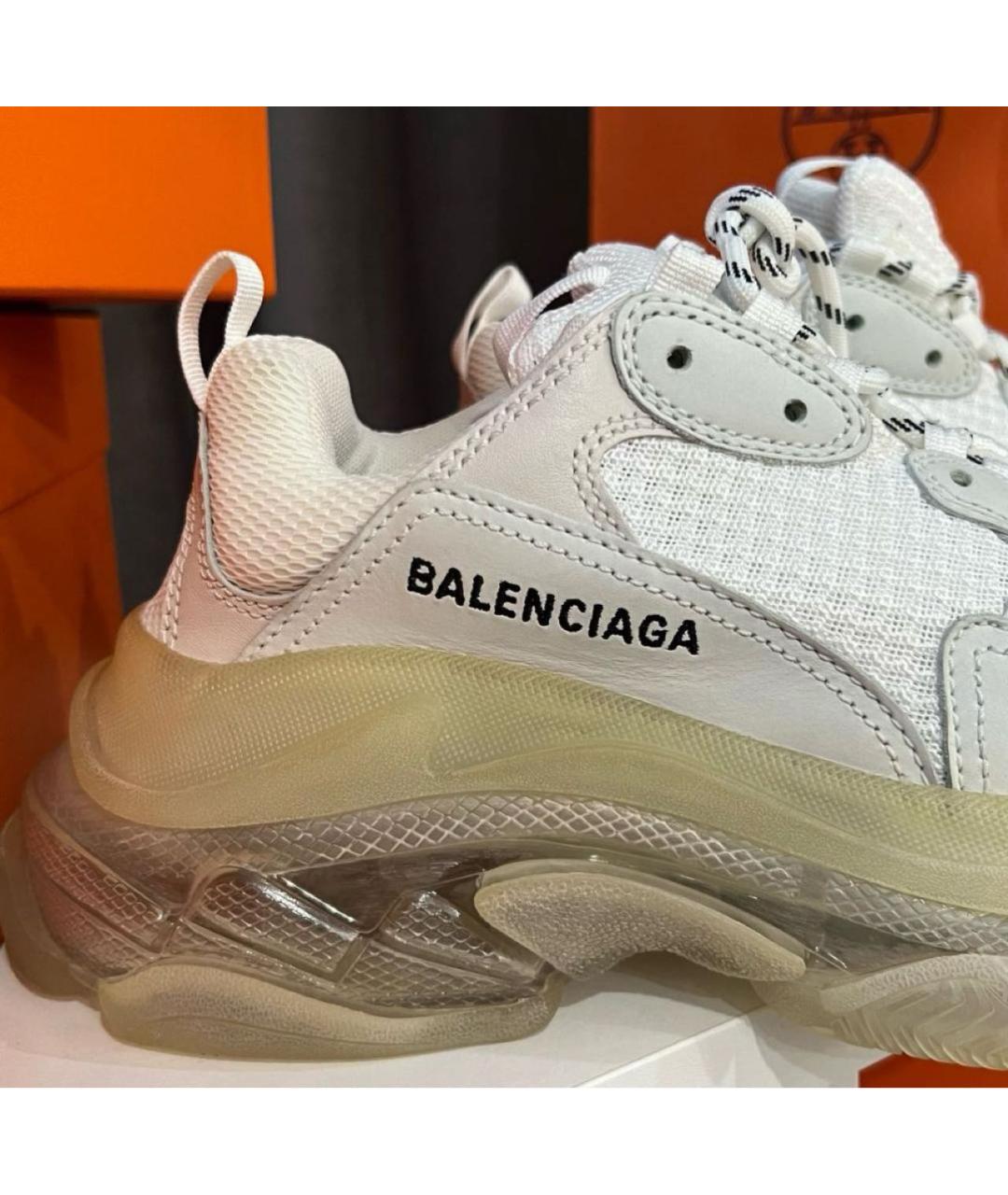 BALENCIAGA Бежевые кроссовки, фото 4