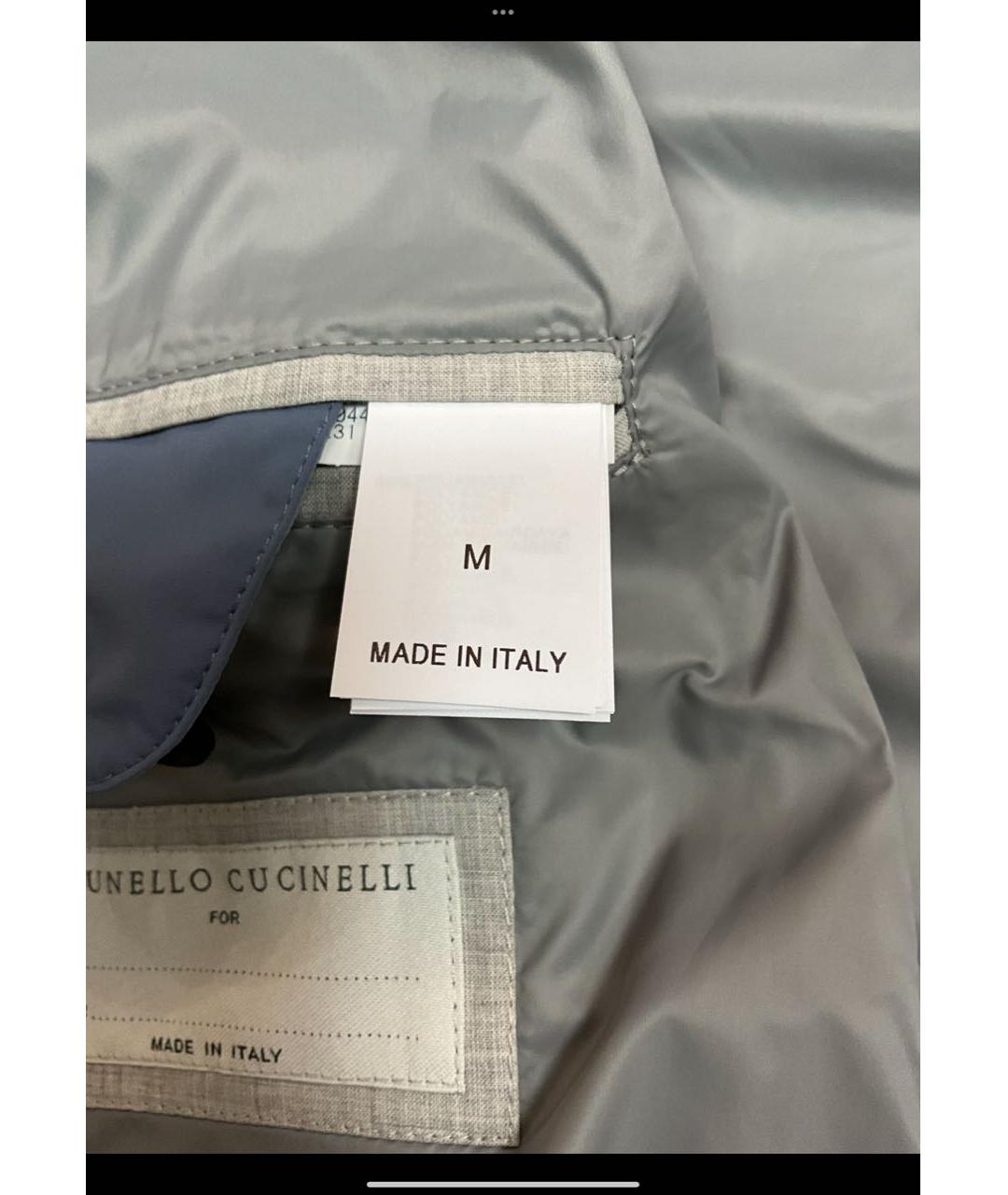 BRUNELLO CUCINELLI Синяя полиамидовая куртка, фото 6