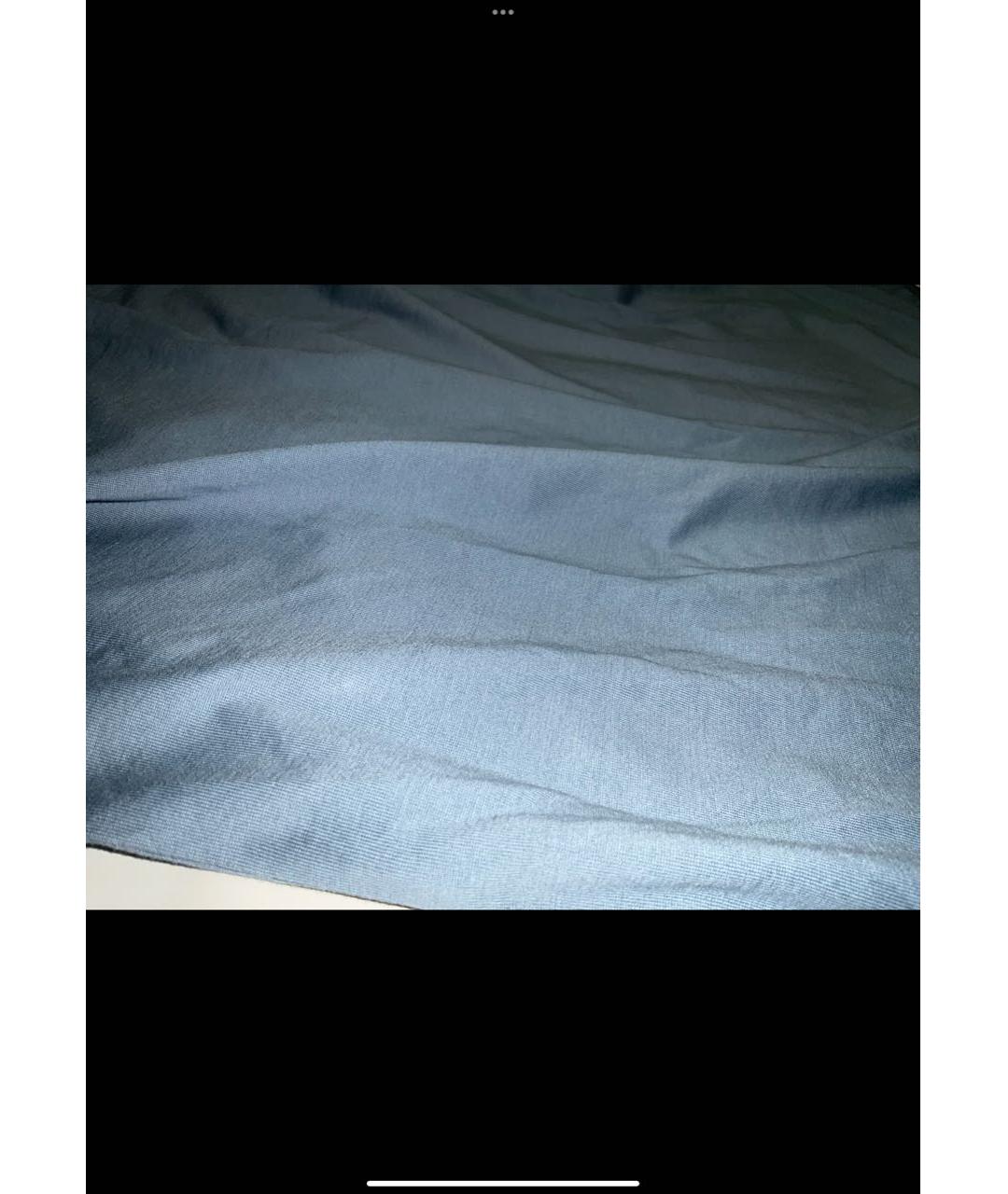 BRUNELLO CUCINELLI Голубая хлопковая футболка, фото 3