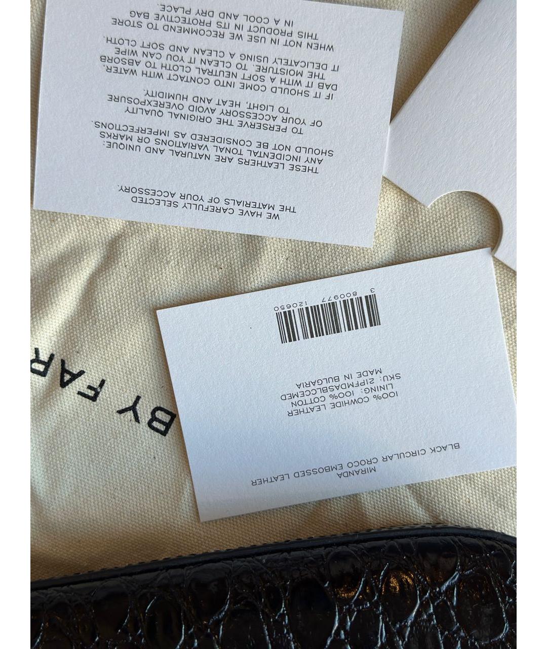 BY FAR Черная кожаная сумка с короткими ручками, фото 8