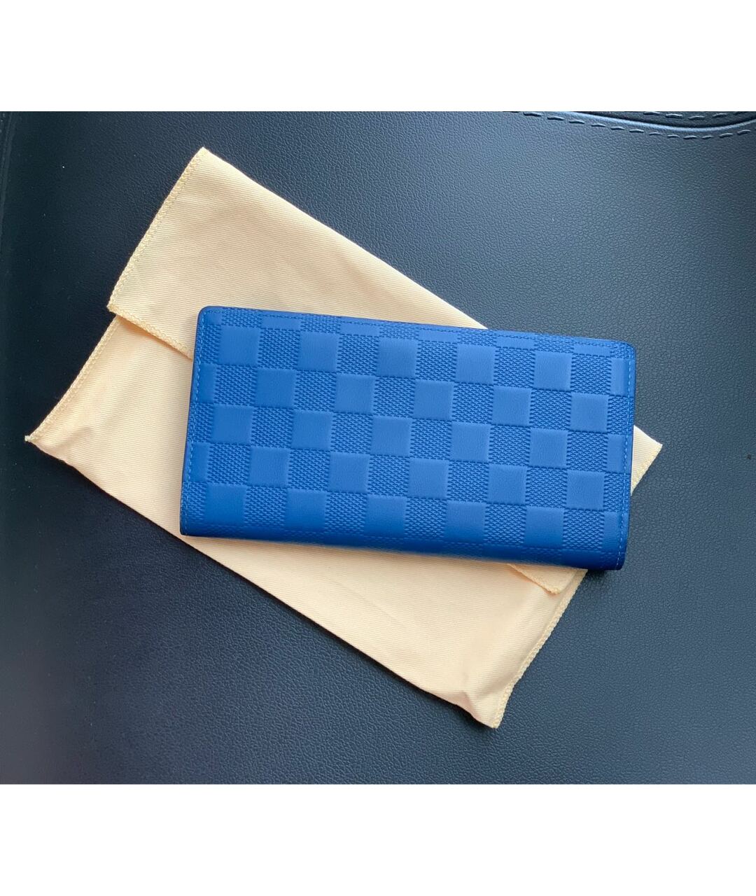 LOUIS VUITTON PRE-OWNED Синий кожаный кошелек, фото 2
