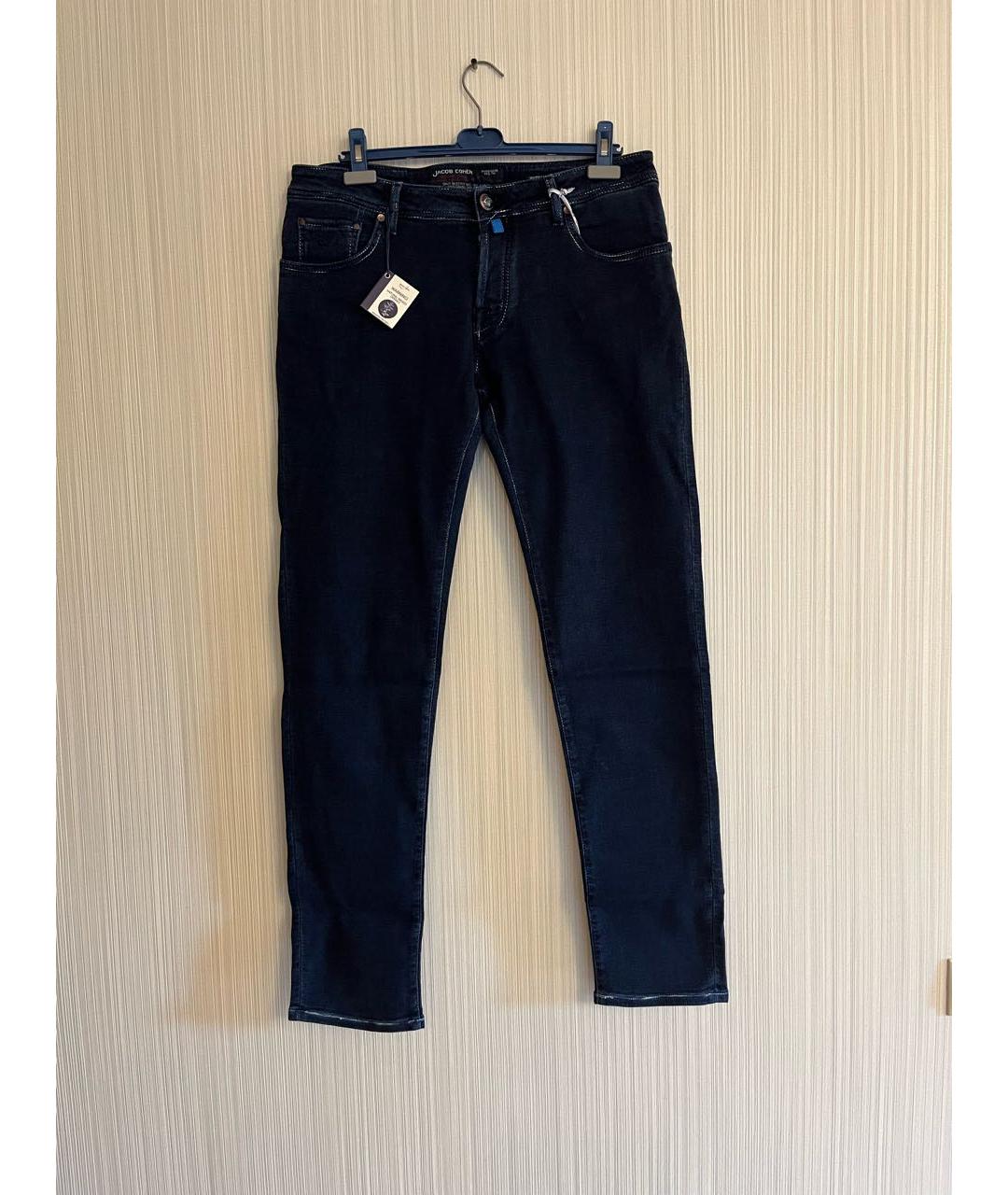 JACOB COHEN Темно-синие хлопко-эластановые джинсы, фото 6