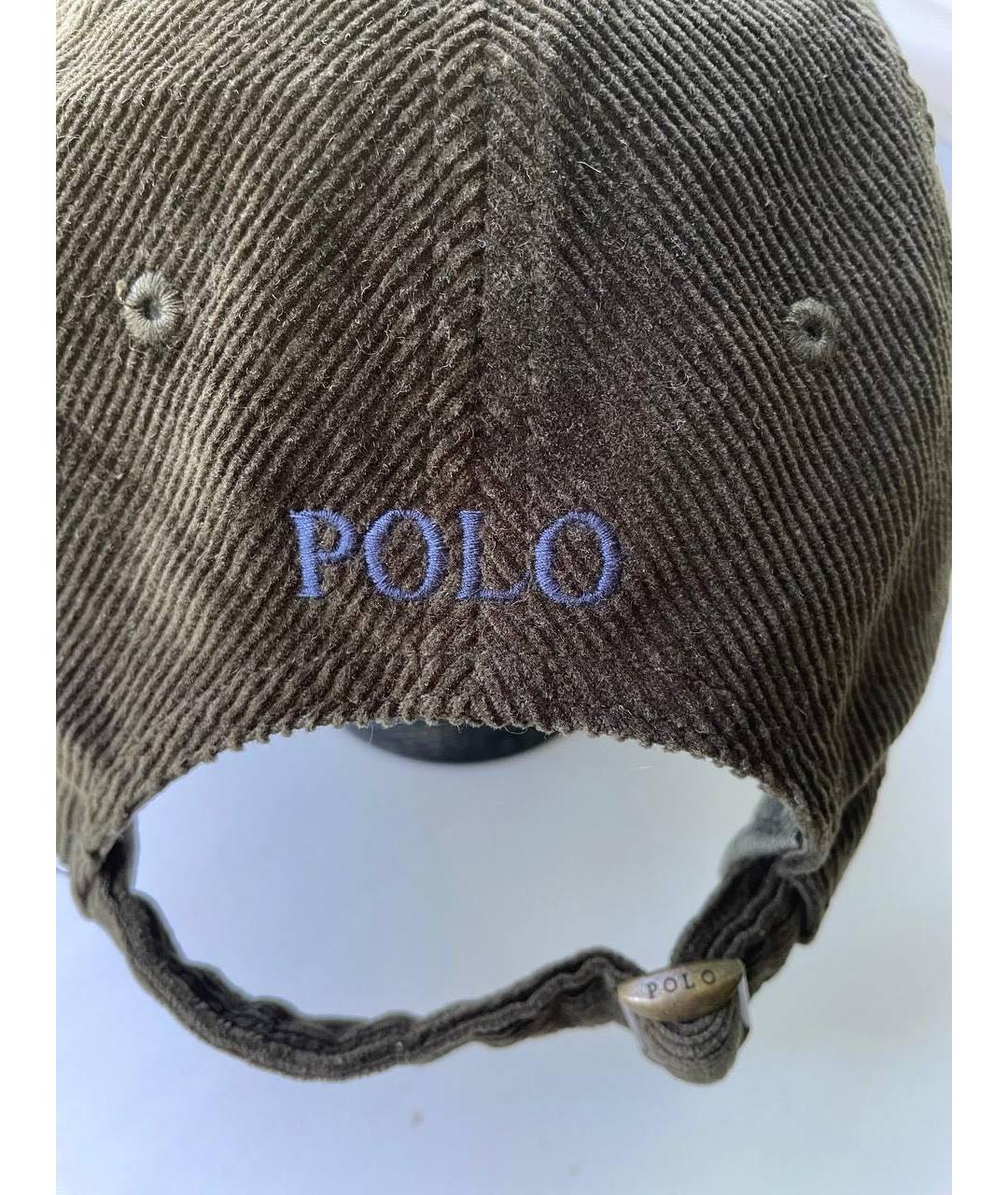 POLO RALPH LAUREN Коричневая хлопковая кепка/бейсболка, фото 3