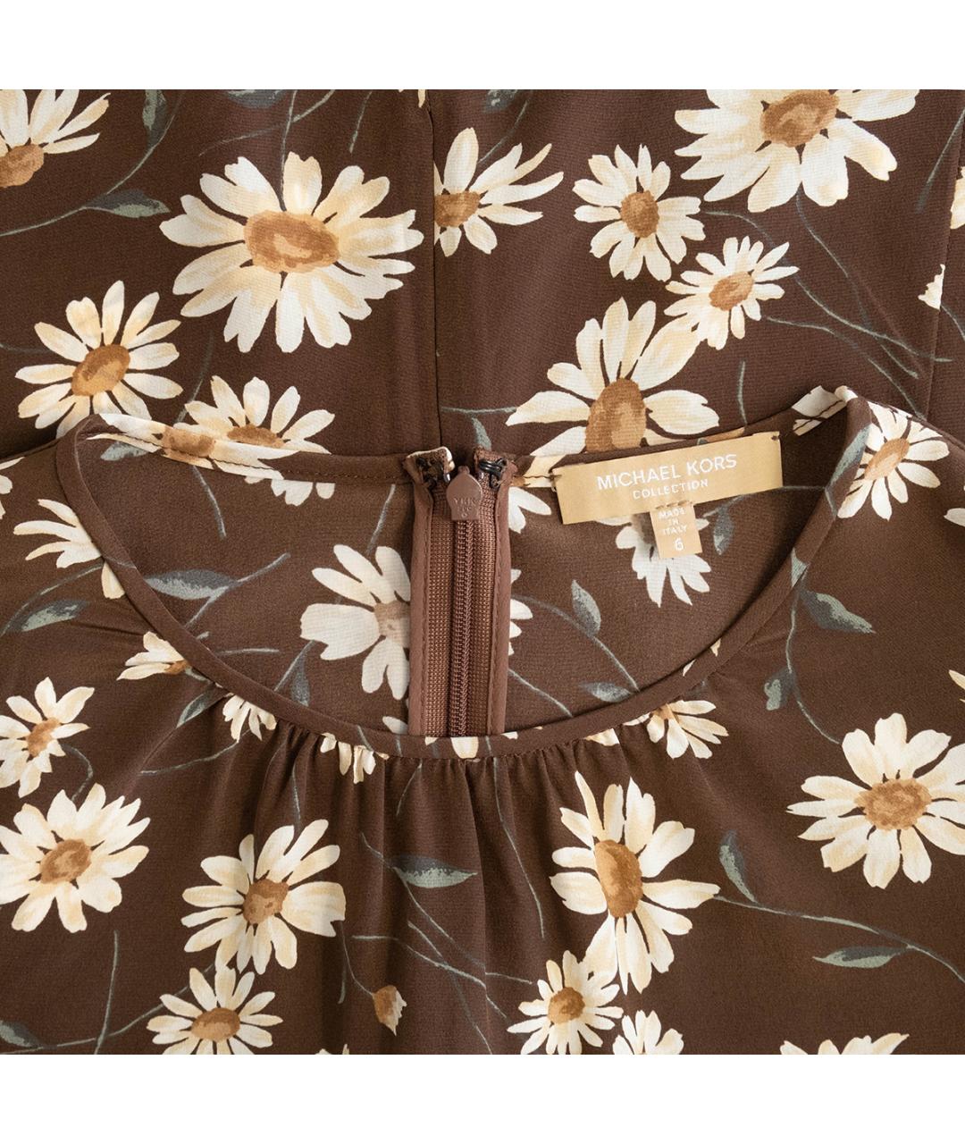 MICHAEL KORS COLLECTION Коричневый шелковый костюм с юбками, фото 6