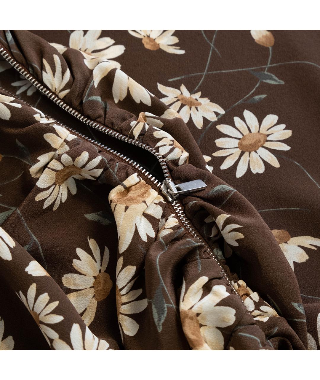 MICHAEL KORS COLLECTION Коричневый шелковый костюм с юбками, фото 9