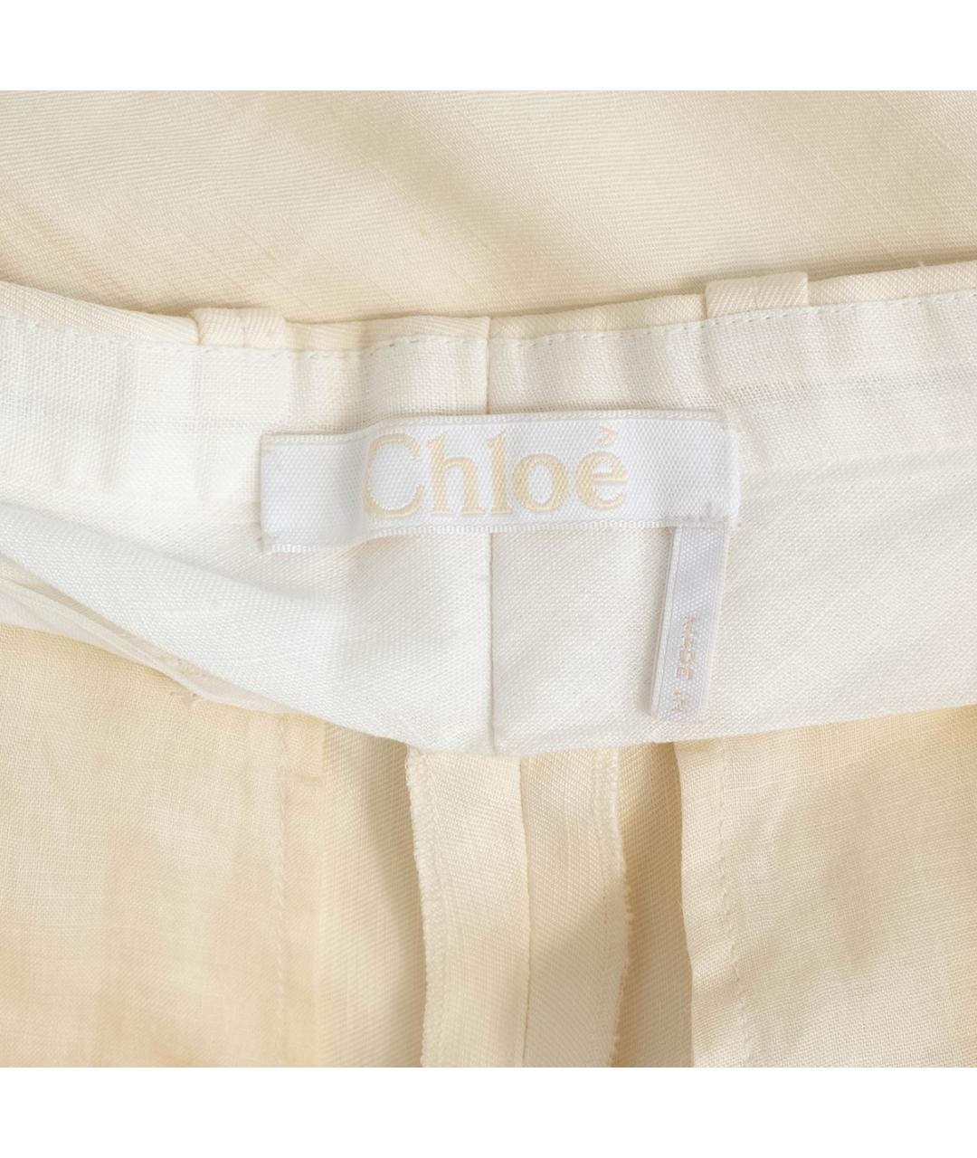 CHLOE Белые льняные шорты, фото 5