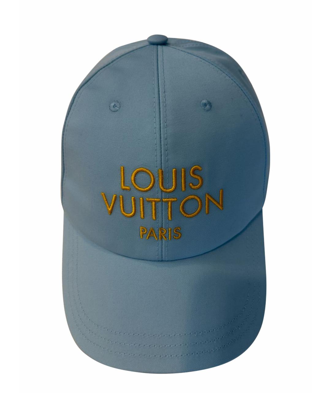 LOUIS VUITTON Голубая хлопковая кепка, фото 1