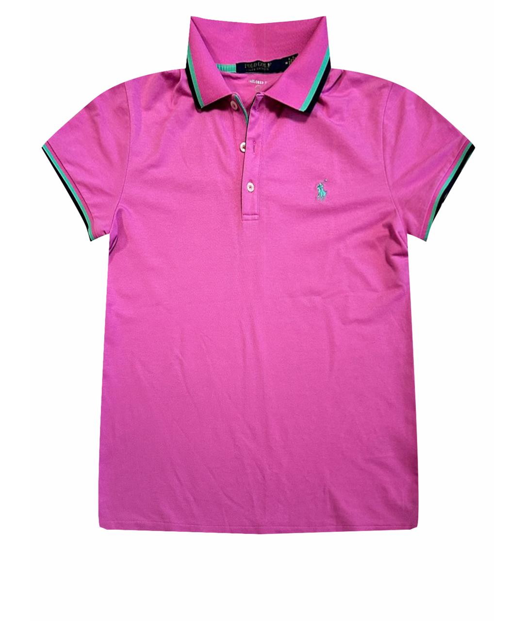 RALPH LAUREN Розовая хлопковая футболка, фото 1