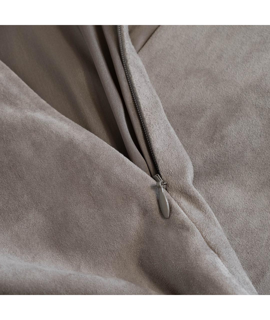 BRUNELLO CUCINELLI Серая замшевая юбка миди, фото 4