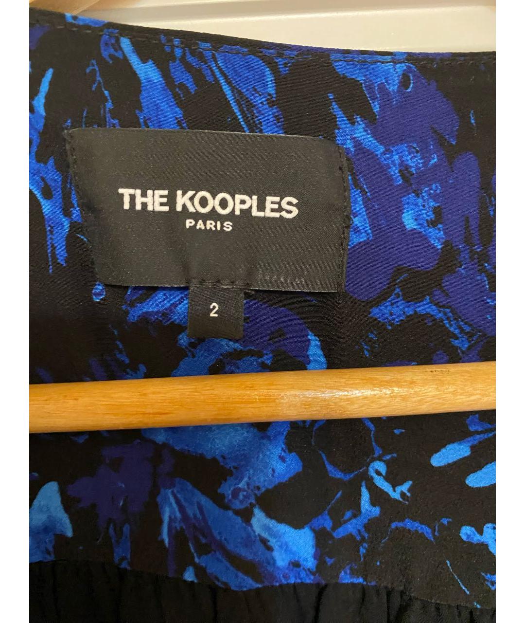 THE KOOPLES Синее шелковое повседневное платье, фото 5