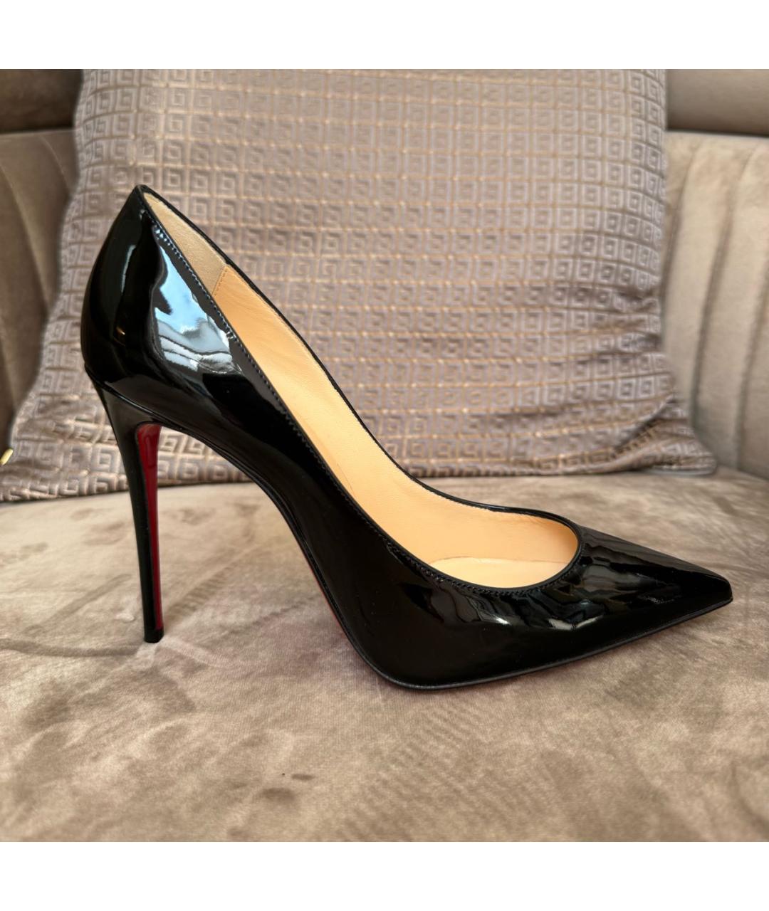 CHRISTIAN LOUBOUTIN Черные кожаные туфли, фото 9