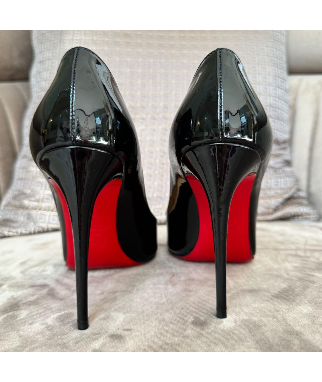 CHRISTIAN LOUBOUTIN Черные кожаные туфли, фото 8