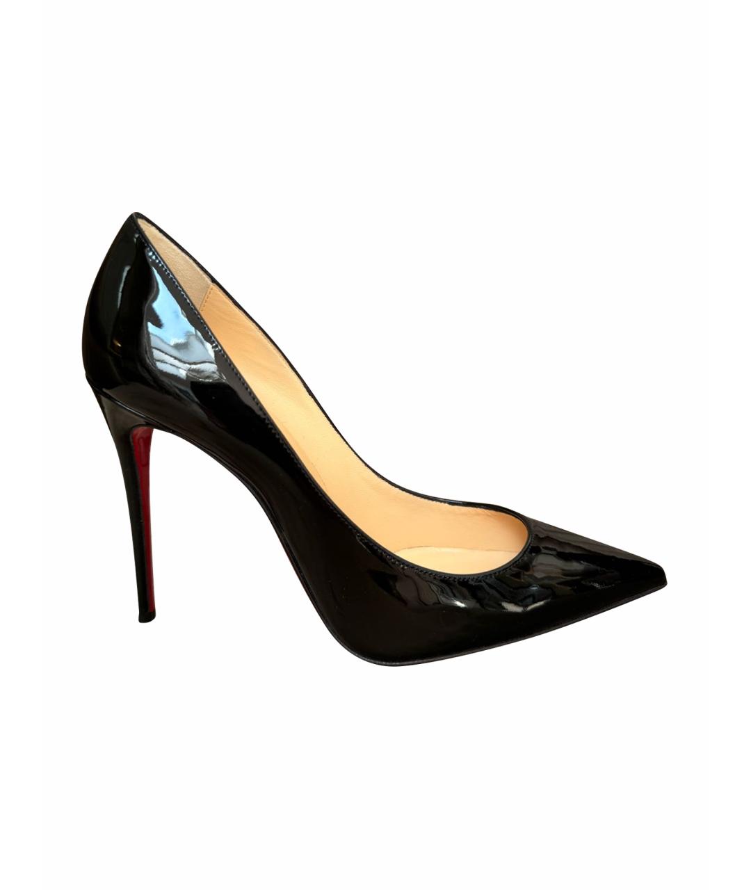 CHRISTIAN LOUBOUTIN Черные кожаные туфли, фото 1