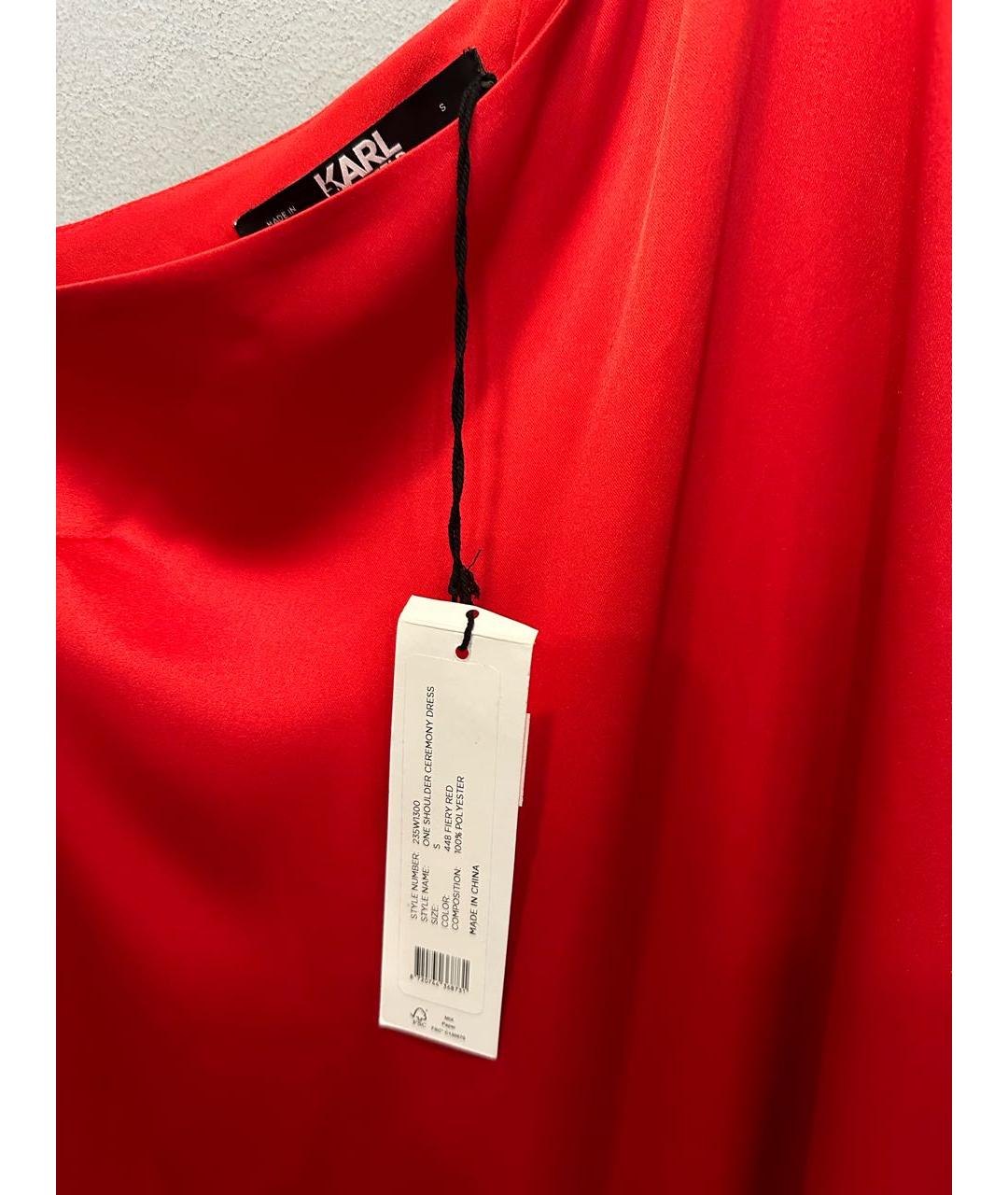 KARL LAGERFELD Красное полиэстеровое вечернее платье, фото 3