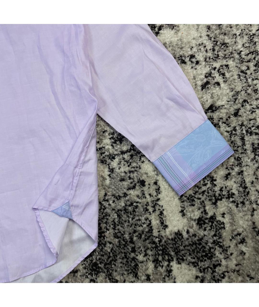 ETRO Фиолетовая хлопковая кэжуал рубашка, фото 4