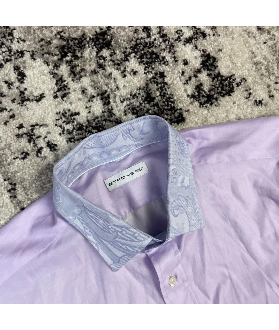 ETRO Фиолетовая хлопковая кэжуал рубашка, фото 3