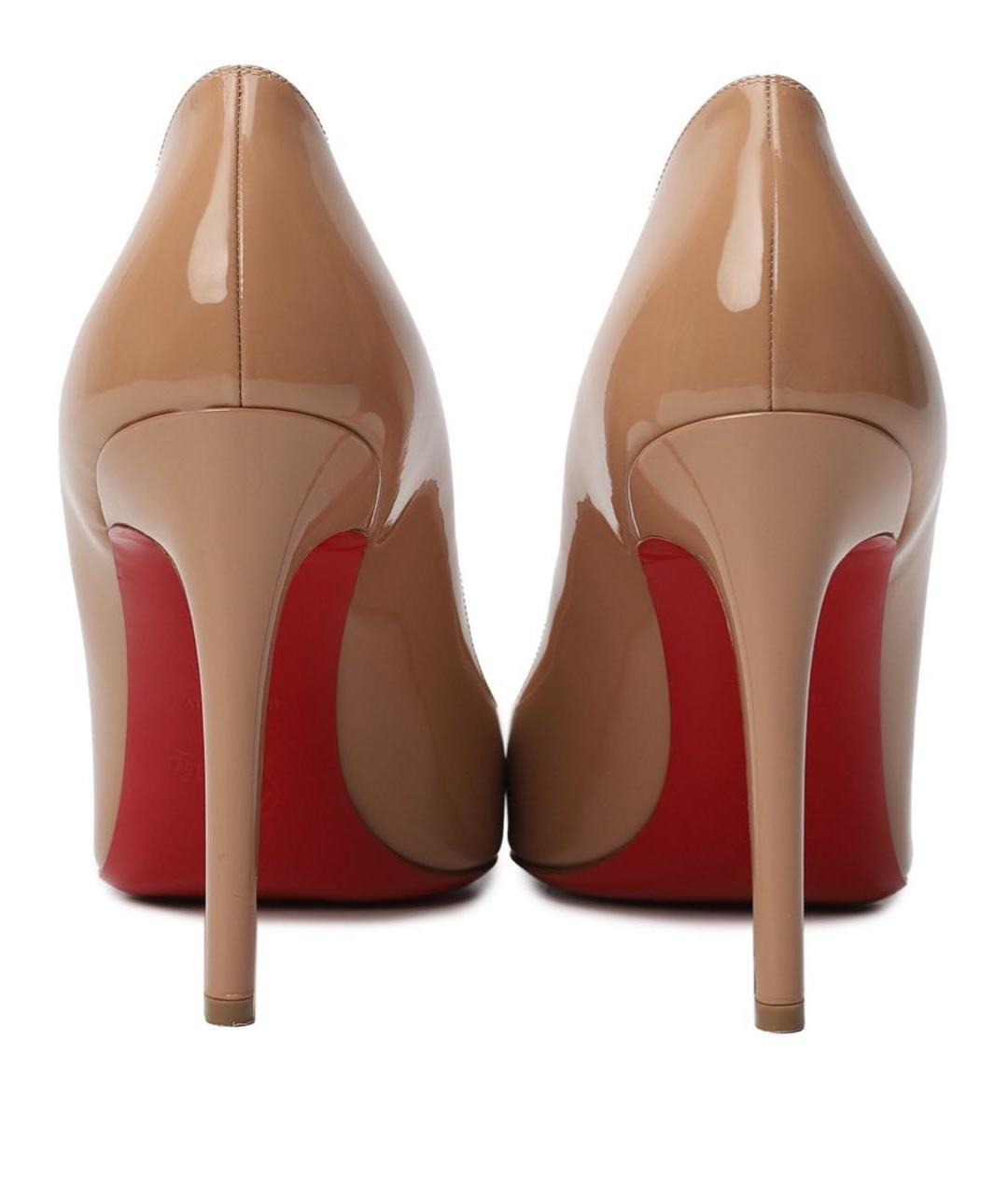 CHRISTIAN LOUBOUTIN Бежевые кожаные туфли, фото 6