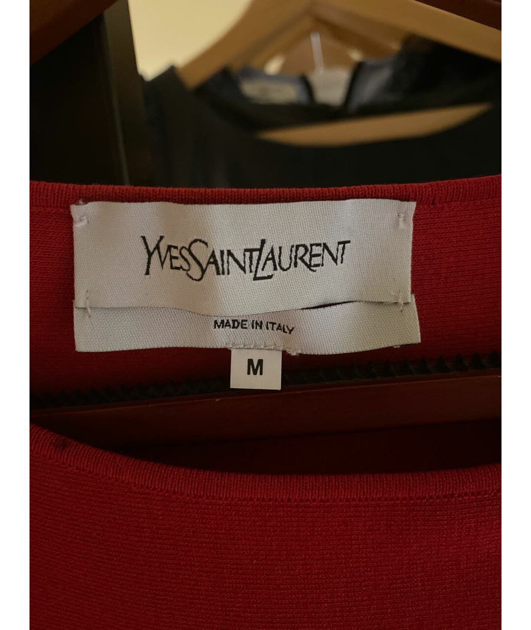 YVES SAINT LAURENT VINTAGE Красное вискозное повседневное платье, фото 3