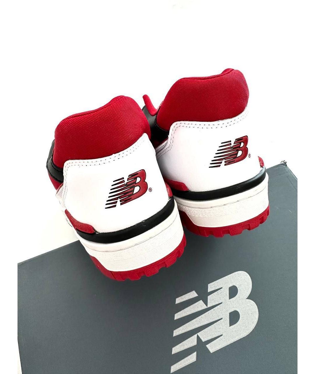 NEW BALANCE Белые кожаные низкие кроссовки / кеды, фото 4