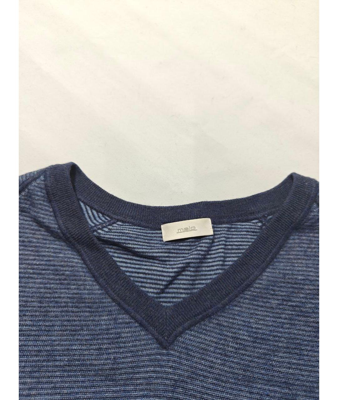 MALO Синий кашемировый джемпер / свитер, фото 3