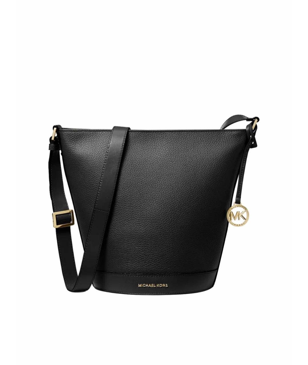 MICHAEL KORS Черная кожаная сумка через плечо, фото 1