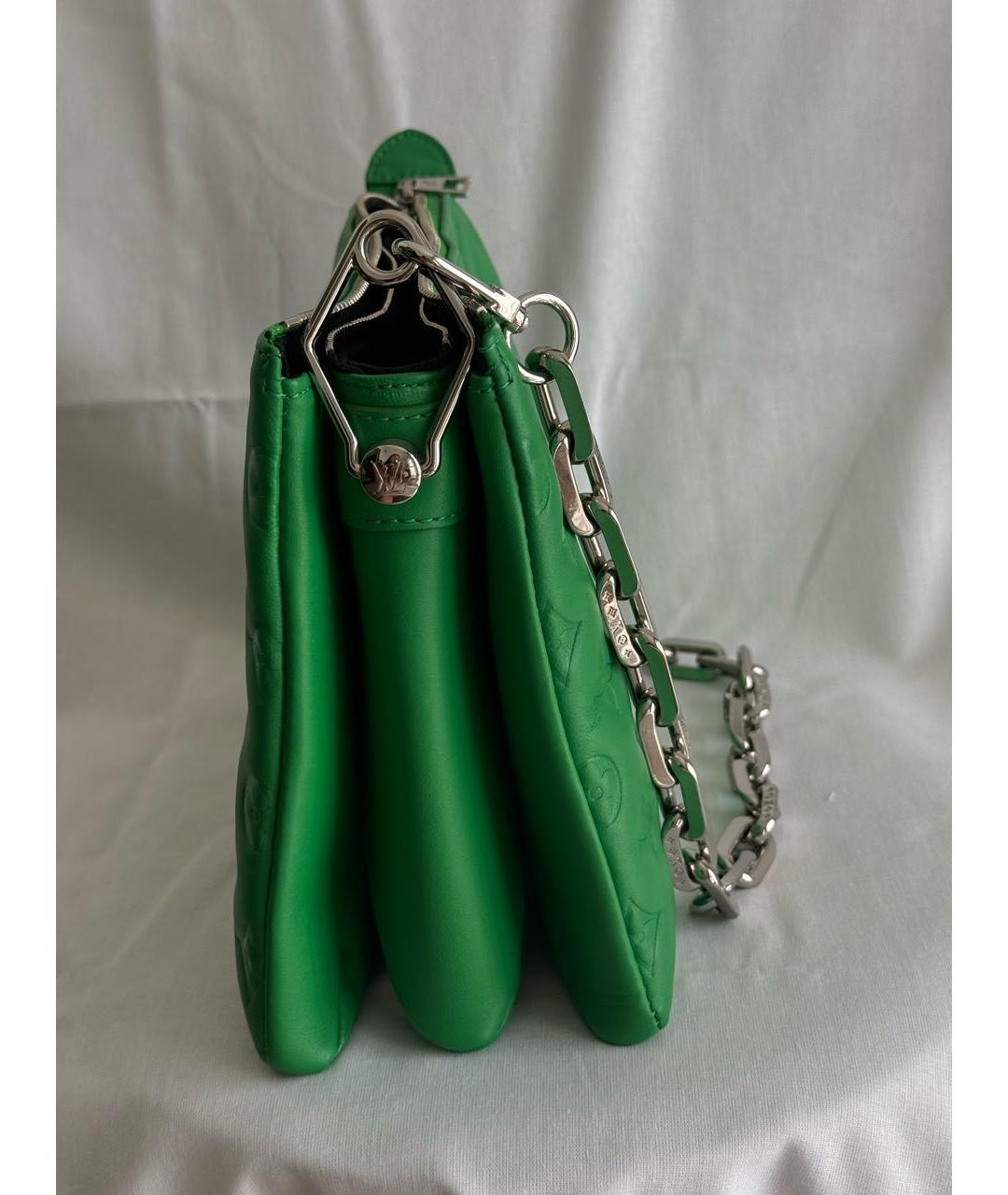 LOUIS VUITTON Зеленая кожаная сумка через плечо, фото 2