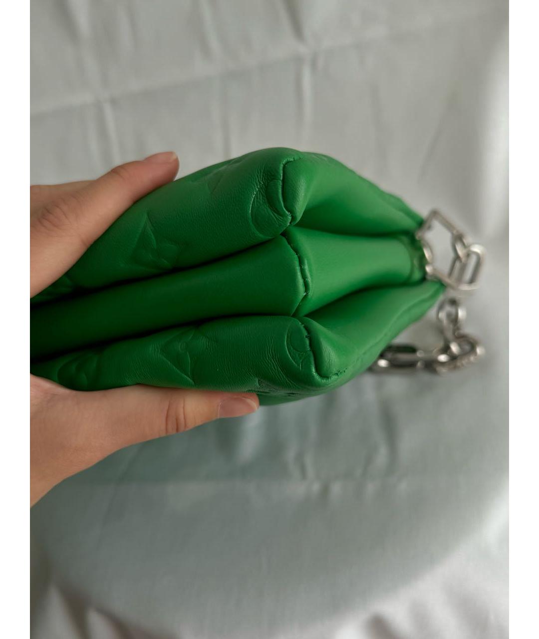 LOUIS VUITTON Зеленая кожаная сумка через плечо, фото 7