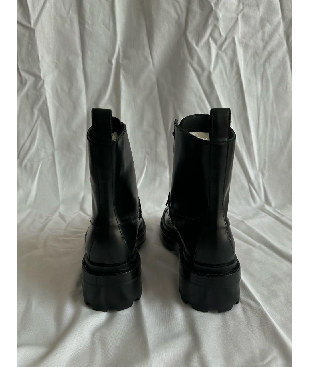 HERMES Черные кожаные ботинки, фото 4