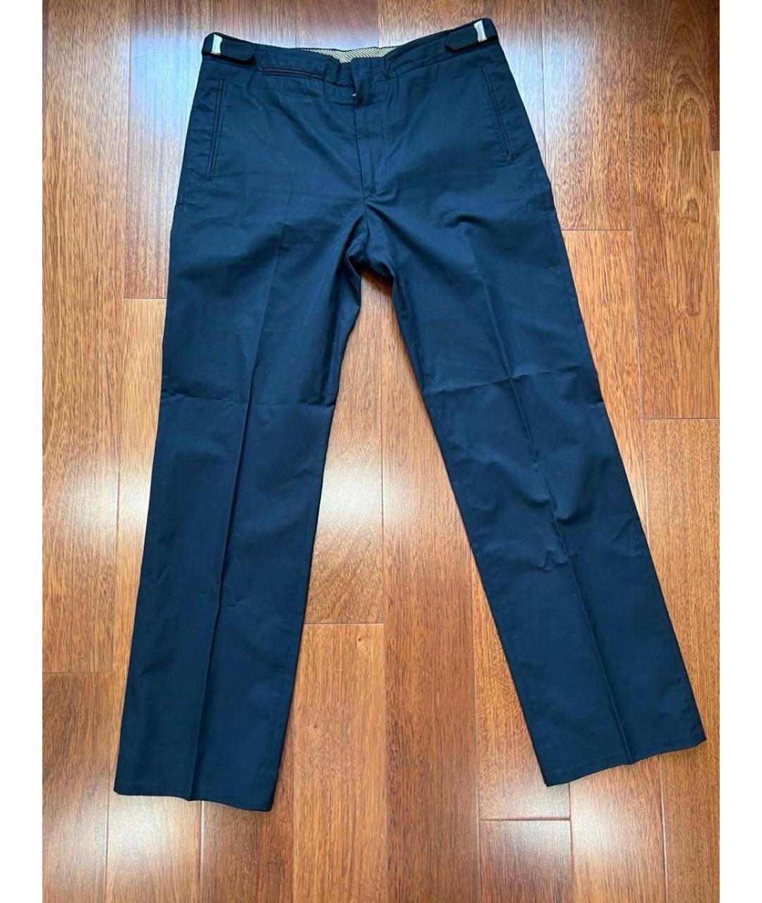 LOUIS VUITTON Темно-синие классические брюки, фото 8