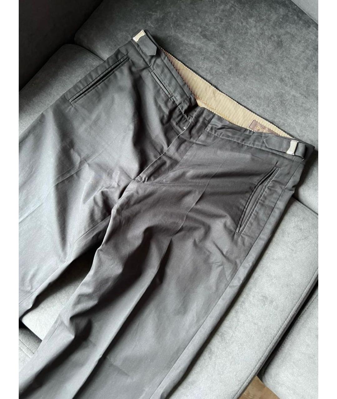 LOUIS VUITTON Темно-синие классические брюки, фото 3