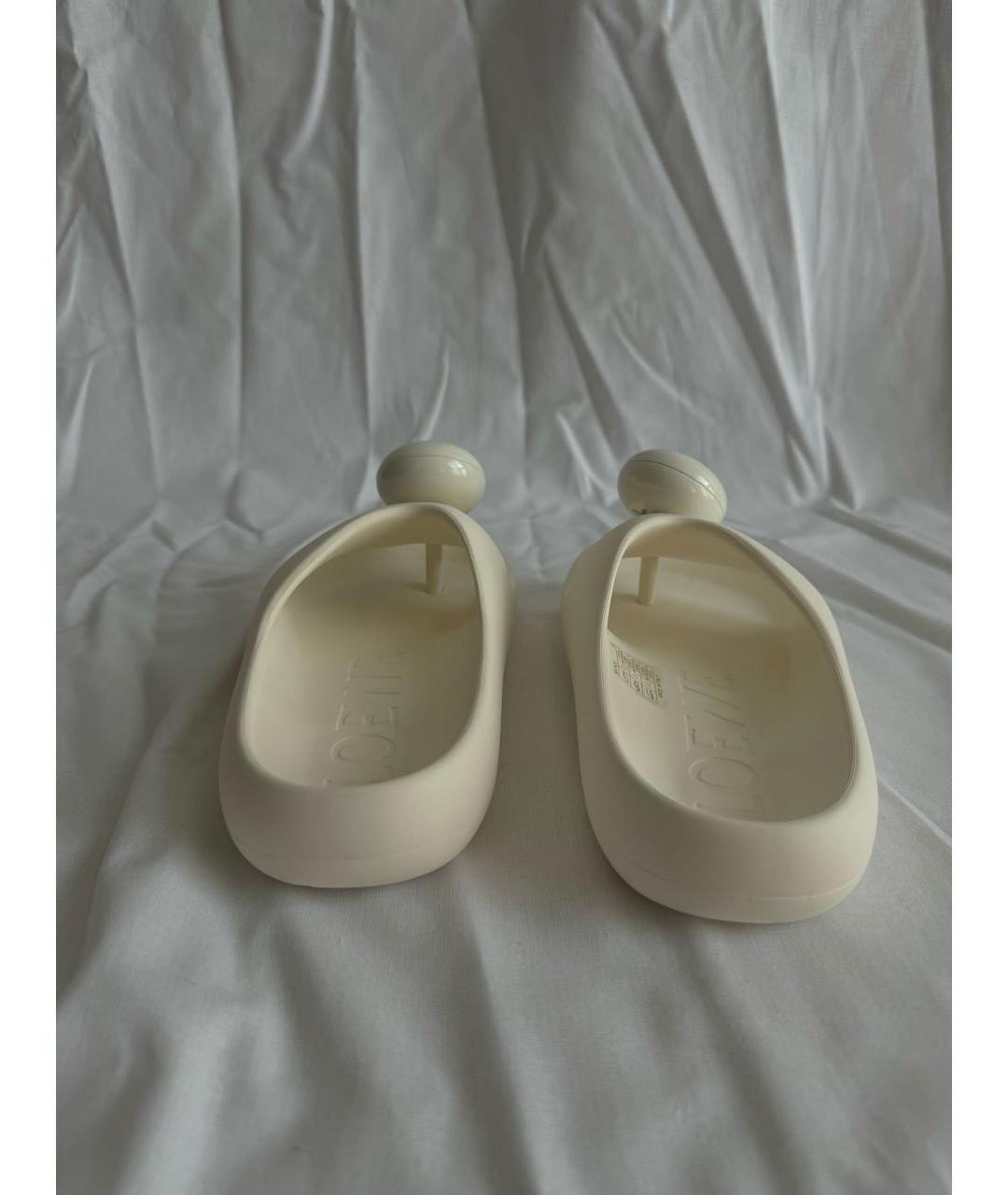 LOEWE Белые резиновые сандалии, фото 4