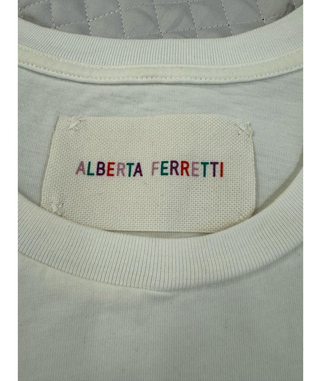 ALBERTA FERRETTI Белая футболка, фото 3
