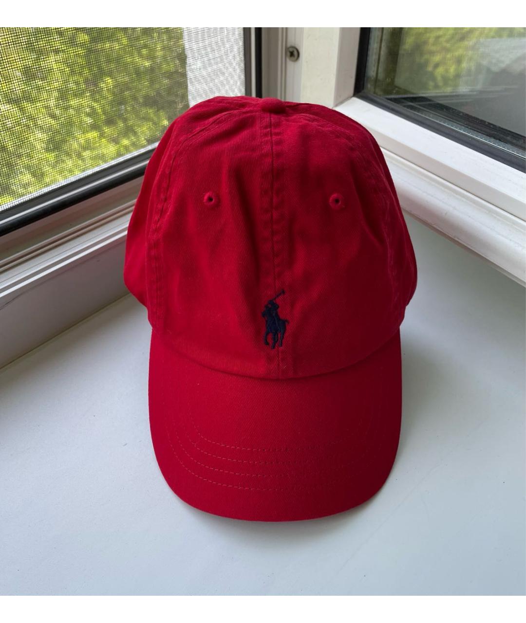 POLO RALPH LAUREN Красная хлопковая кепка/бейсболка, фото 9