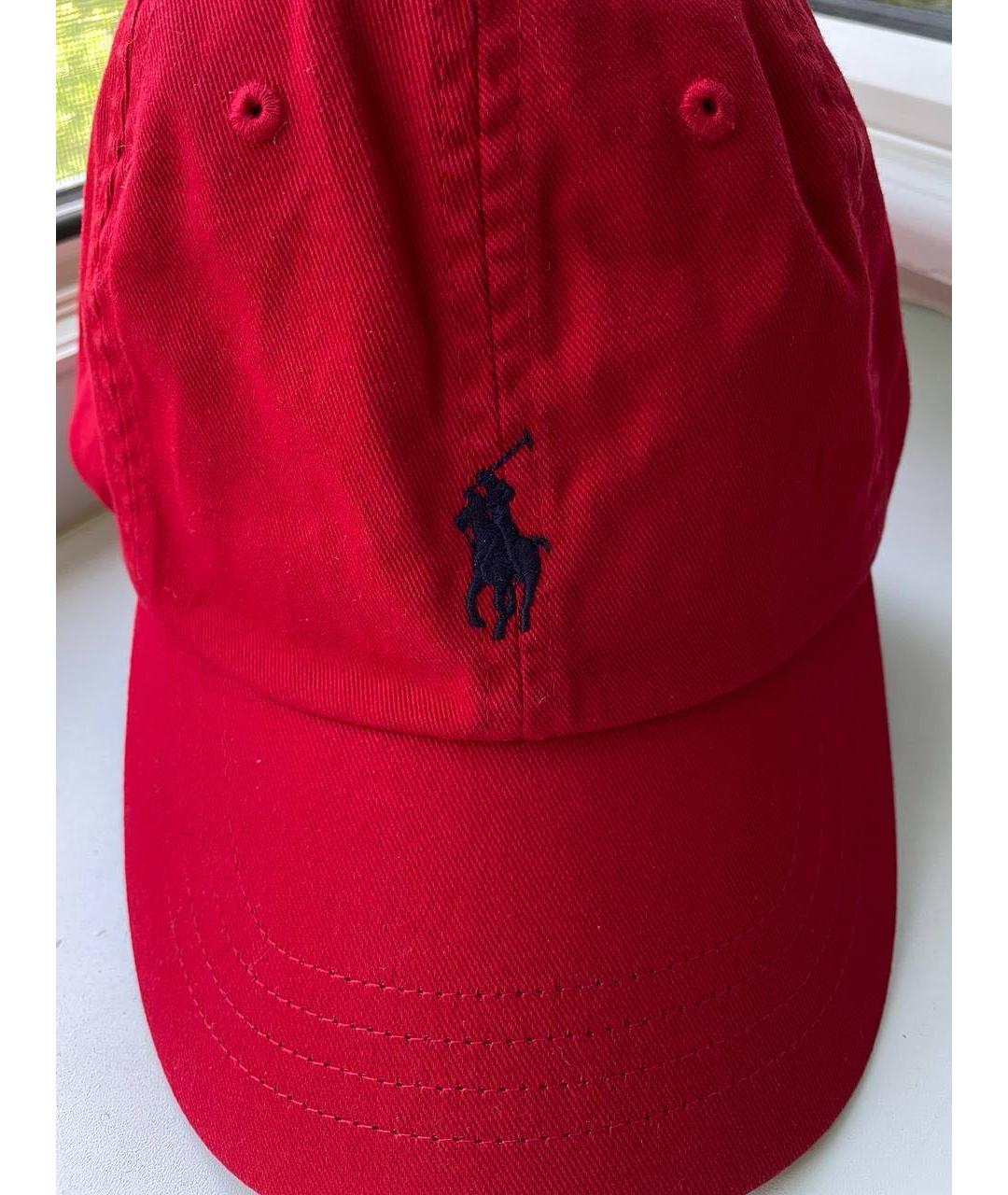 POLO RALPH LAUREN Красная хлопковая кепка/бейсболка, фото 2