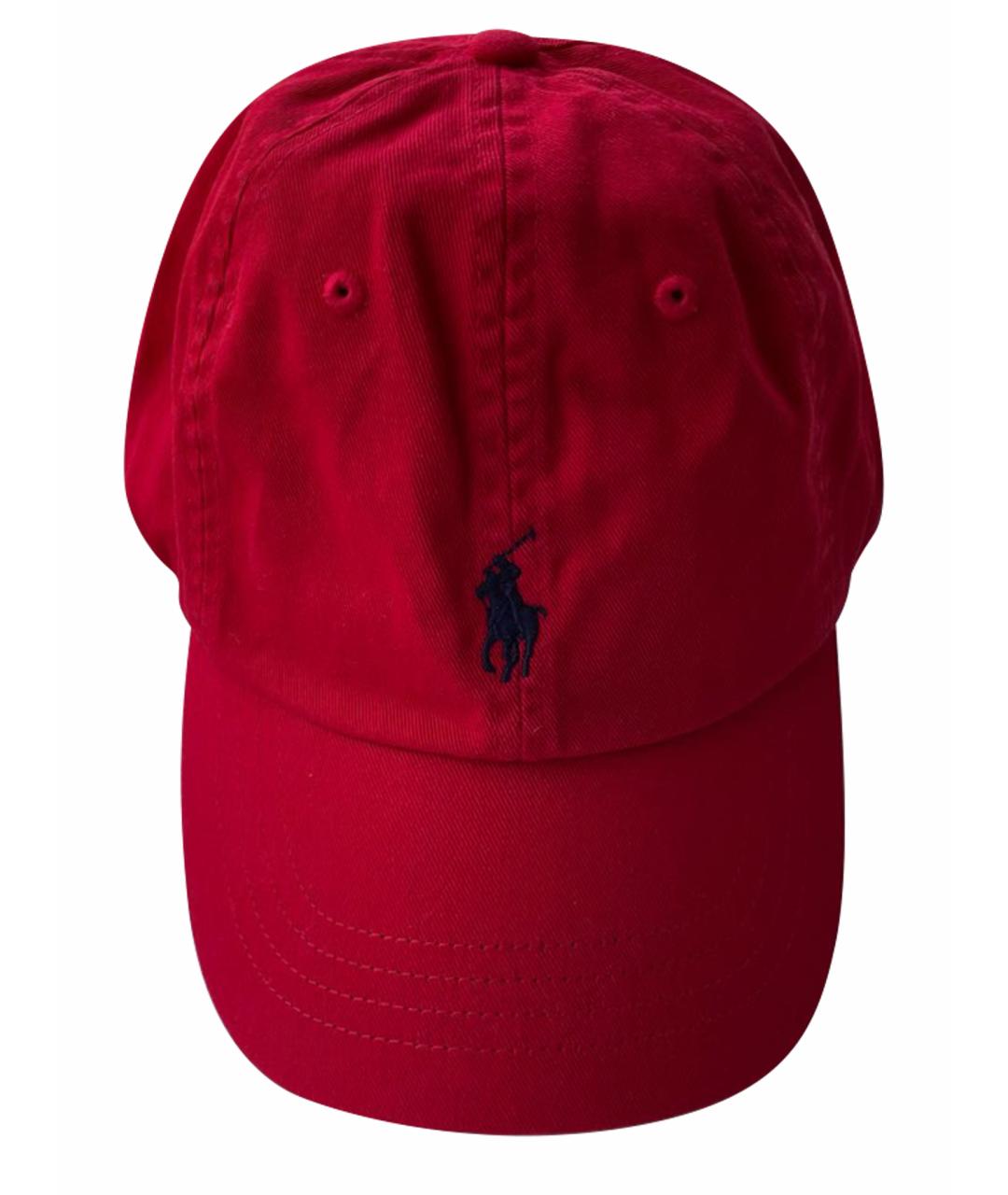 POLO RALPH LAUREN Красная хлопковая кепка/бейсболка, фото 1