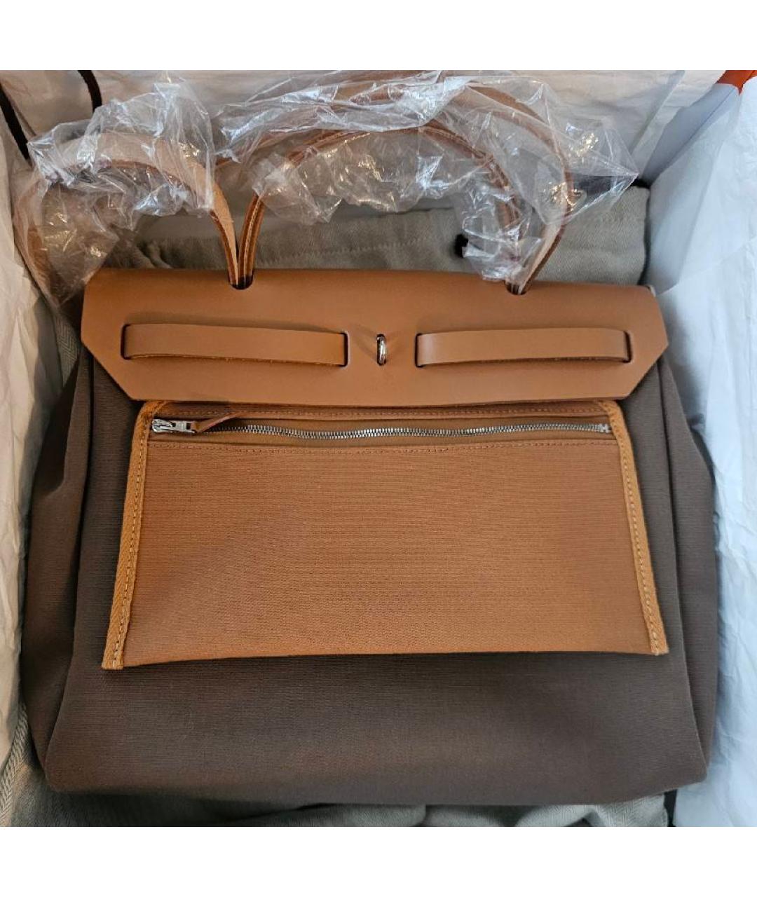 HERMES Коричневая сумка с короткими ручками, фото 4