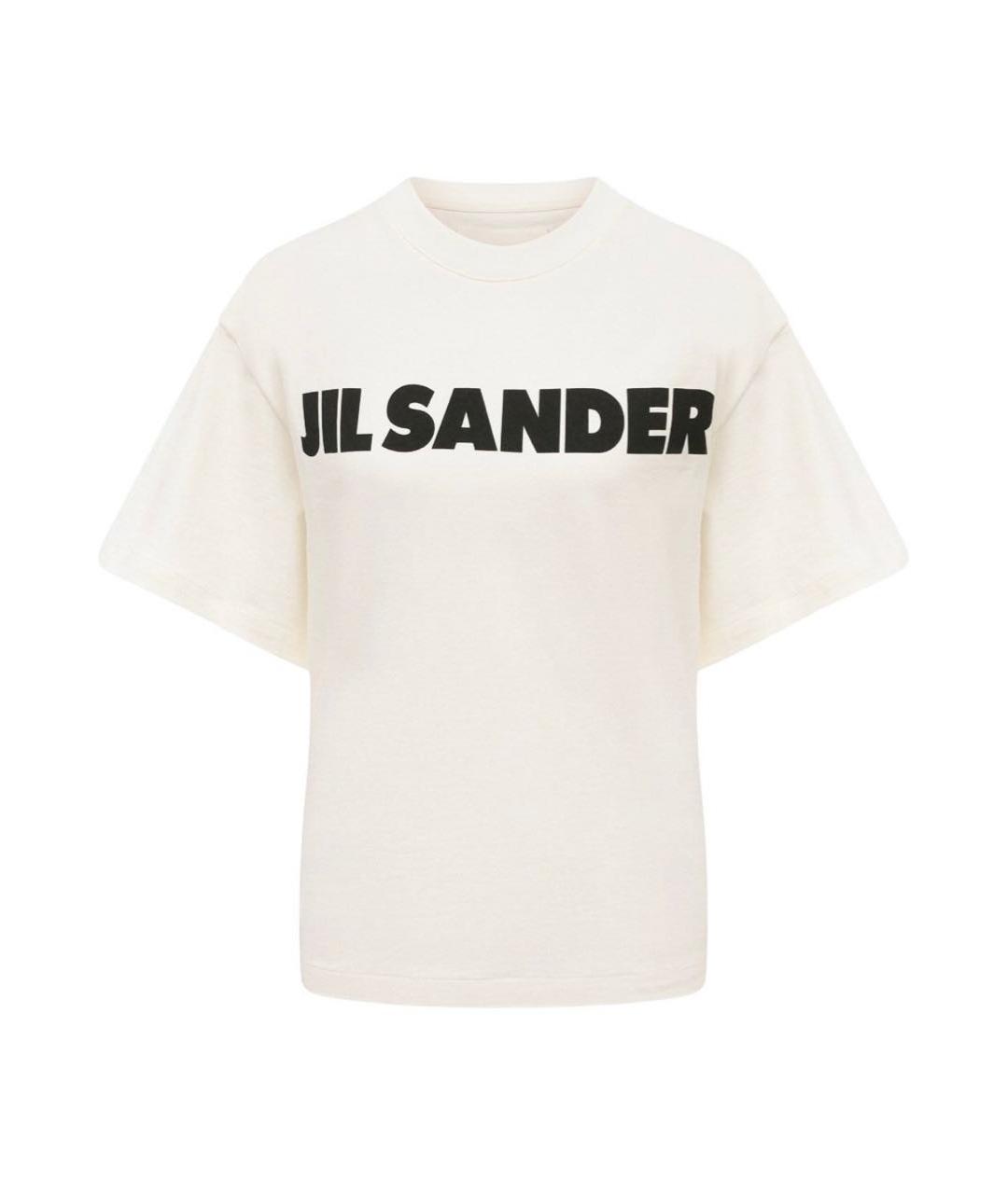 JIL SANDER Белая хлопковая футболка, фото 1