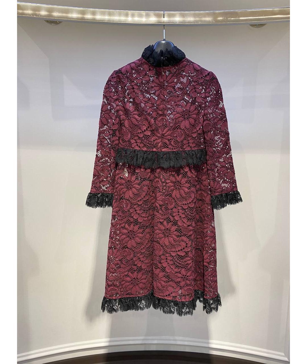 DOLCE&GABBANA Бордовое повседневное платье, фото 2