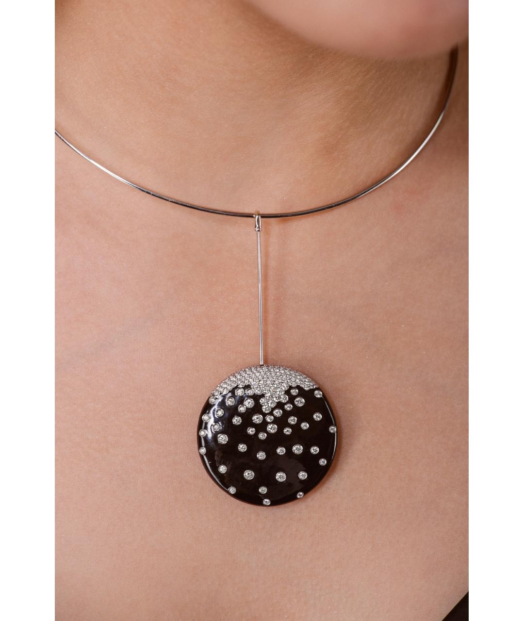 DAMIANI Черная подвеска из белого золота, фото 2