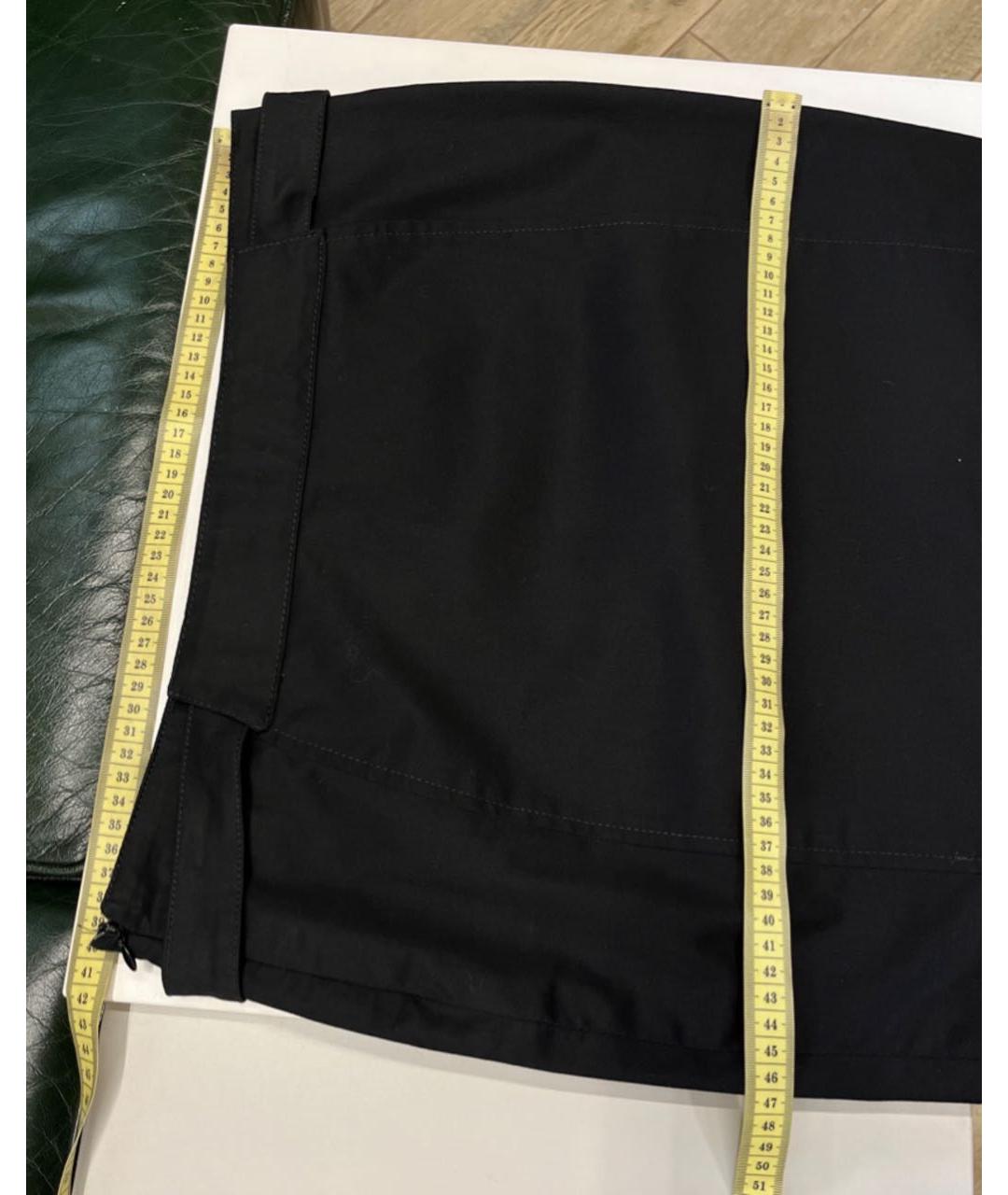VERSACE JEANS COUTURE Черная хлопко-эластановая юбка миди, фото 7