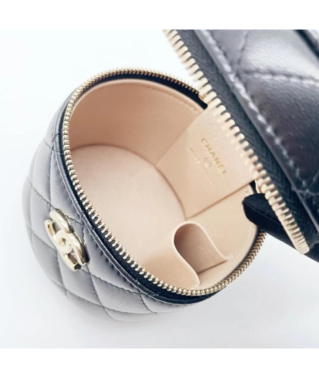 CHANEL Черная кожаная сумка с короткими ручками, фото 7