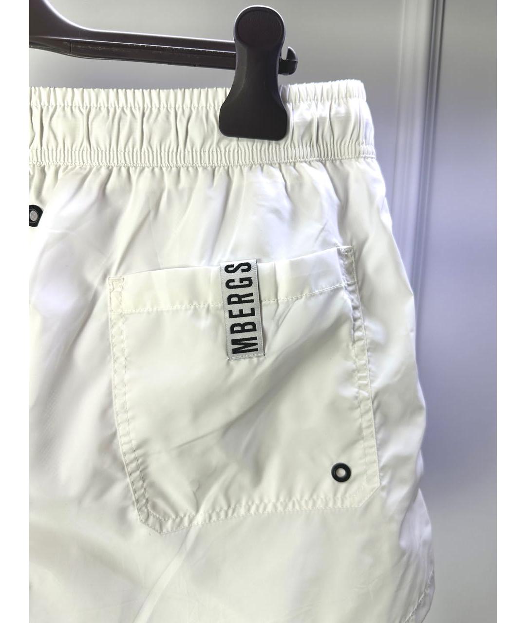 BIKKEMBERGS Белые полиэстеровые шорты, фото 4